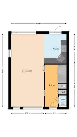 Plattegrond - Wulverhorst 43, 3417 TG Montfoort - Begane grond.jpg